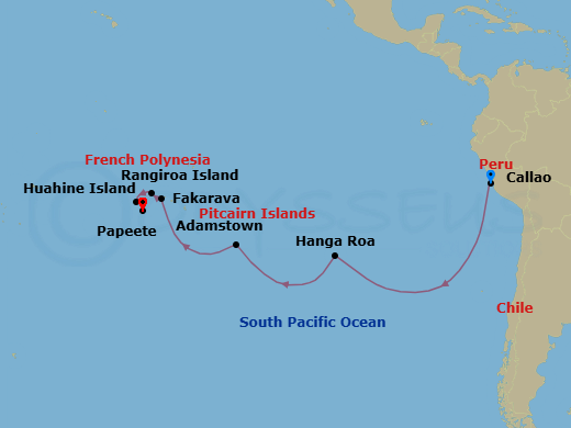 Itinerary map