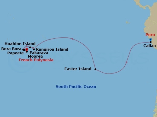 Itinerary map