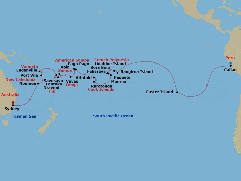Itinerary map