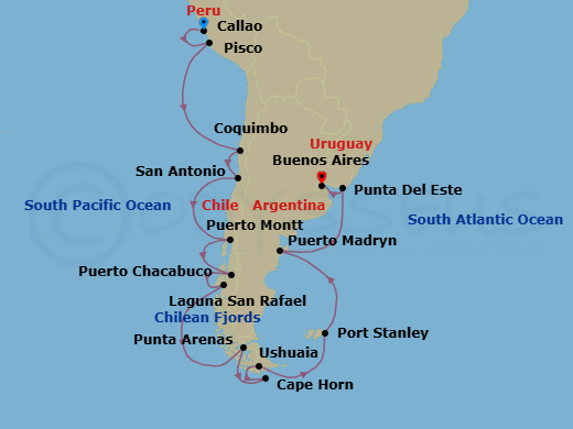 Itinerary map