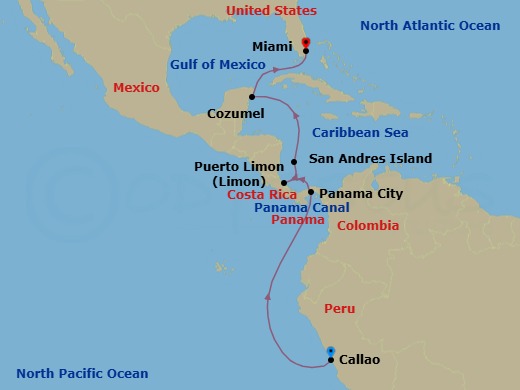 Itinerary map