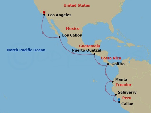 Itinerary map