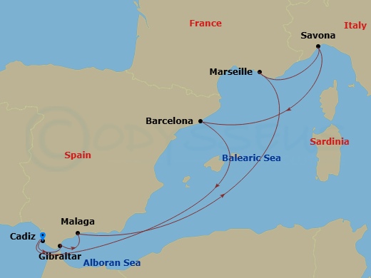Itinerary map