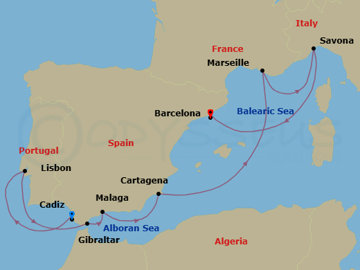 Itinerary map