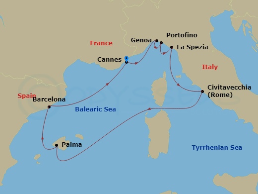 Itinerary map