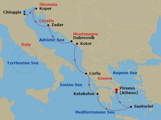 Itinerary map