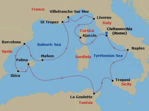 Itinerary map