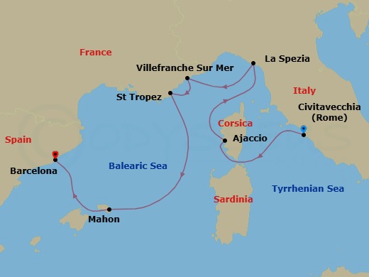 Itinerary map