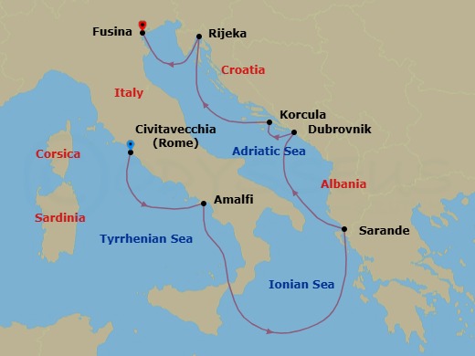 Itinerary map