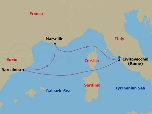 Itinerary map