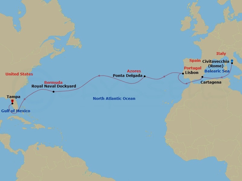 Itinerary map