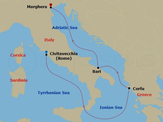 Itinerary map
