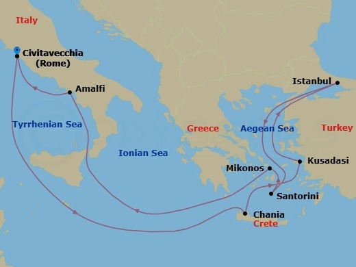 Itinerary map