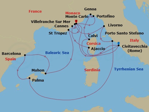 Itinerary map