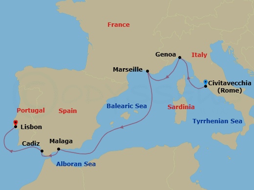 Itinerary map