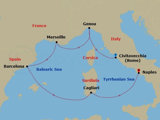 Itinerary map