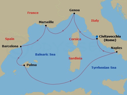 Itinerary map
