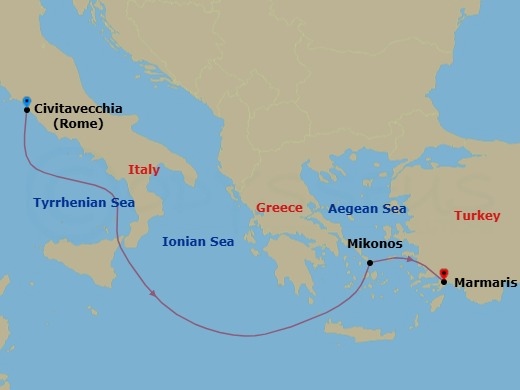 Itinerary map