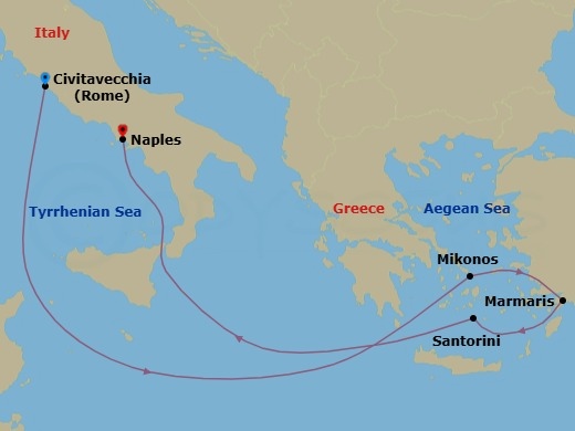 Itinerary map