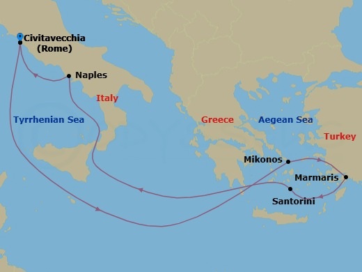 Itinerary map