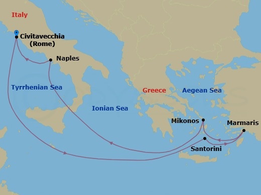 Itinerary map