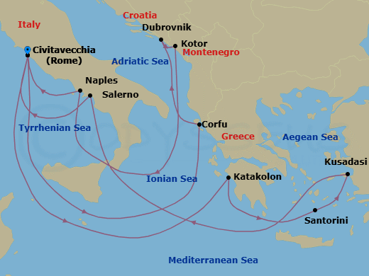 Itinerary map
