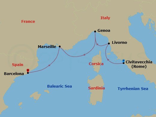 Itinerary map