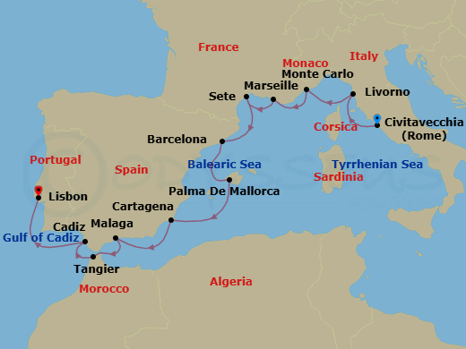 Itinerary map