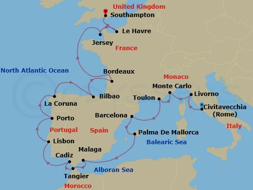 Itinerary map