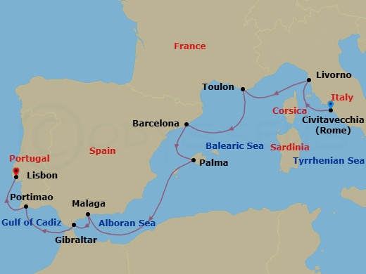 Itinerary map