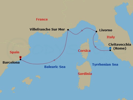 Itinerary map