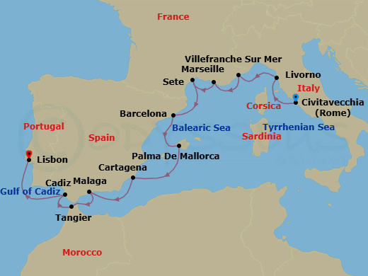 Itinerary map