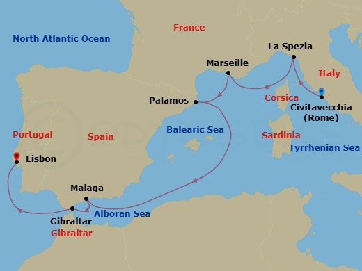 Itinerary map