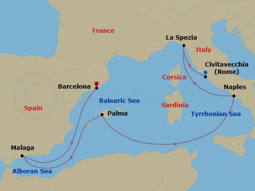 Itinerary map