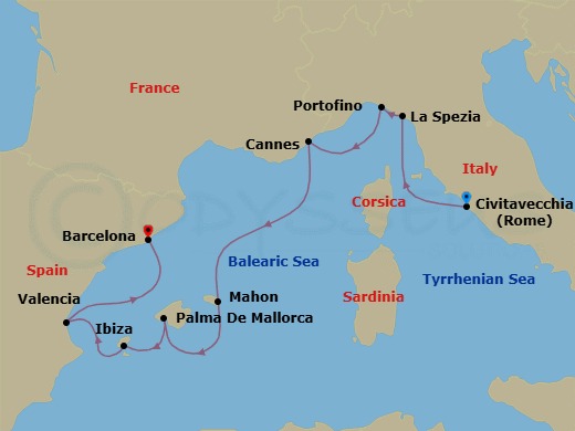 Itinerary map