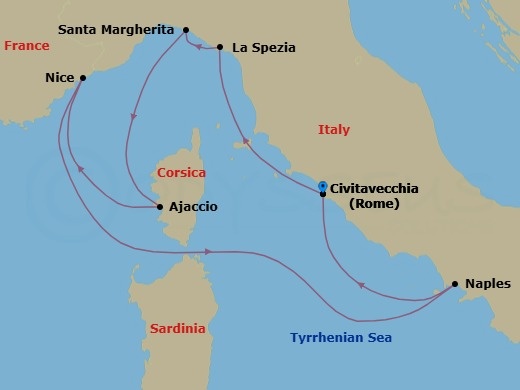 Itinerary map
