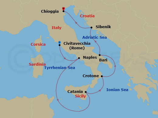 Itinerary map