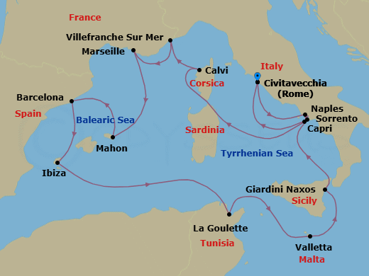 Itinerary map