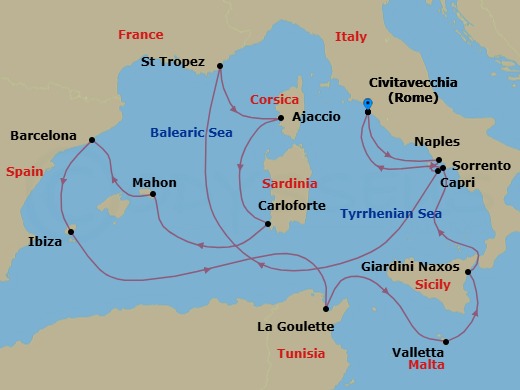 Itinerary map