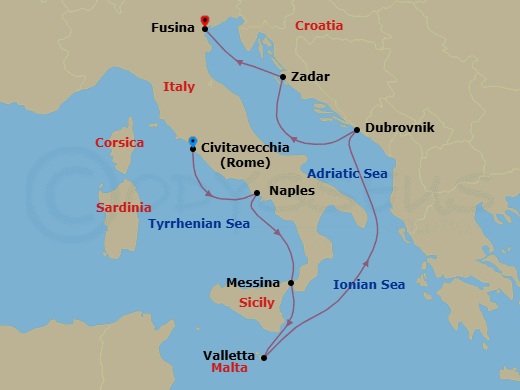 Itinerary map