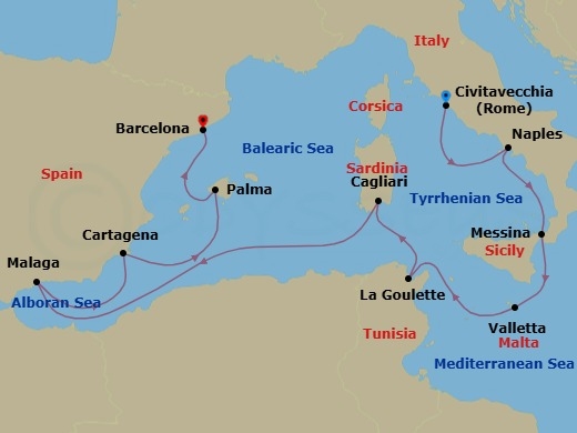 Itinerary map