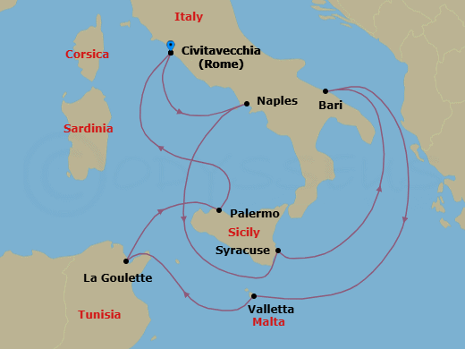Itinerary map