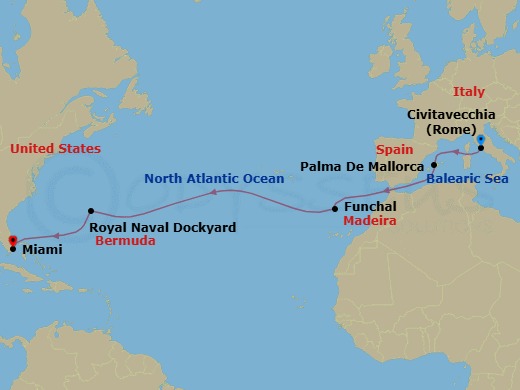 Itinerary map