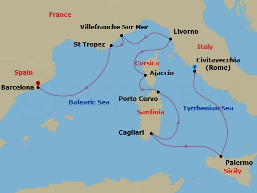 Itinerary map