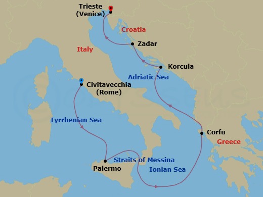 Itinerary map