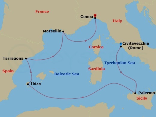 Itinerary map