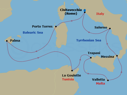 Itinerary map