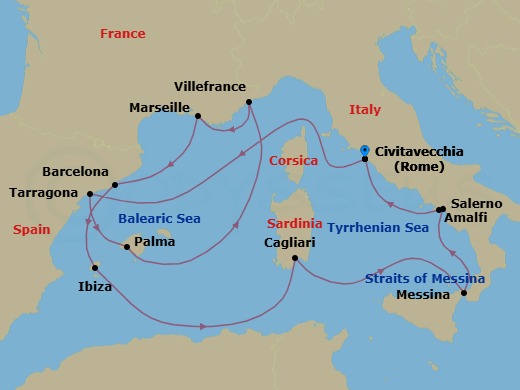 Itinerary map