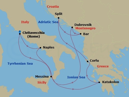 Itinerary map