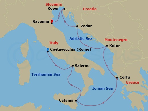 Itinerary map